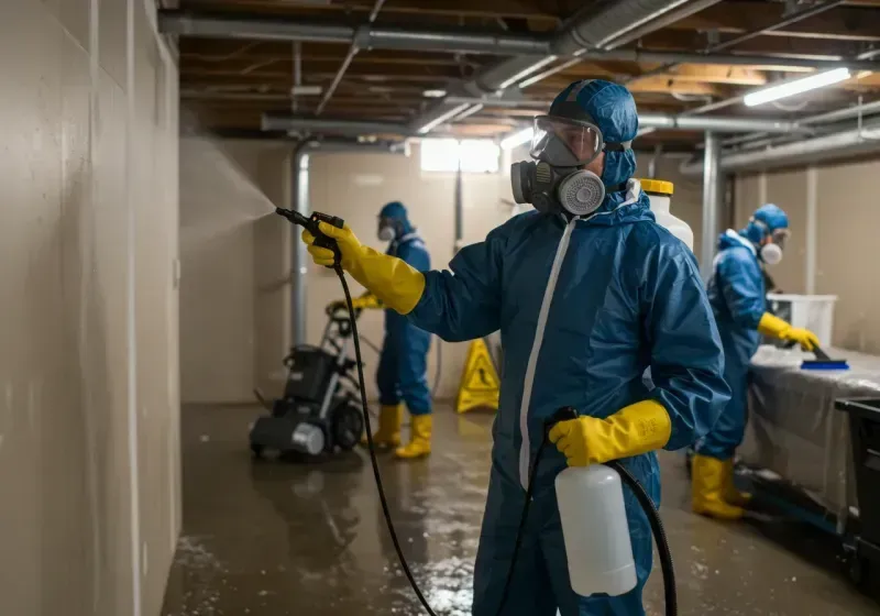 Basement Sanitization and Antimicrobial Treatment process in Port Byron, NY